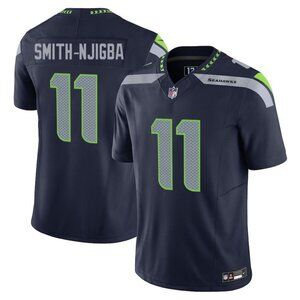 Jaxon Smith-Njigba Navy Stitched Vapor Jersey Choose for Mens Youths